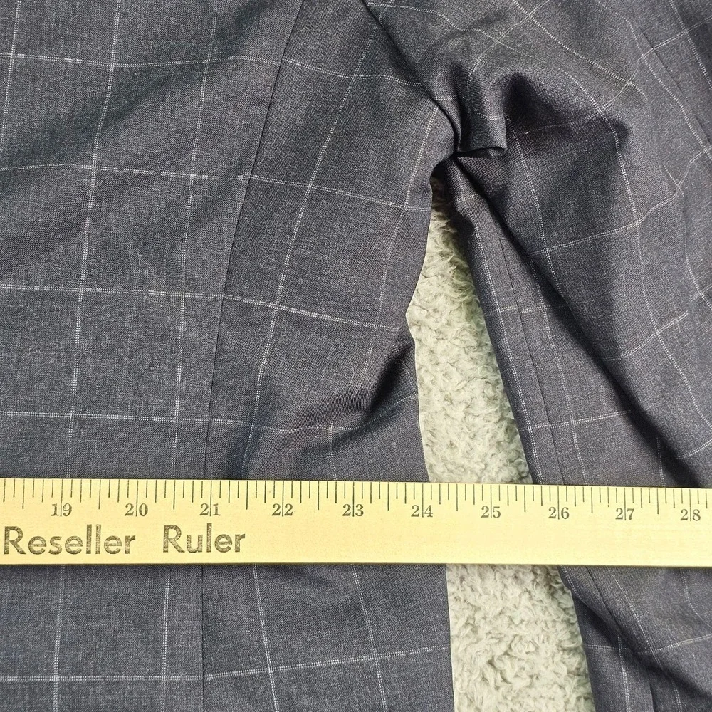 Jos. A. Bank Suit Jacket Mens 48R Gray Check 100% Wool Gordon Classic Fit